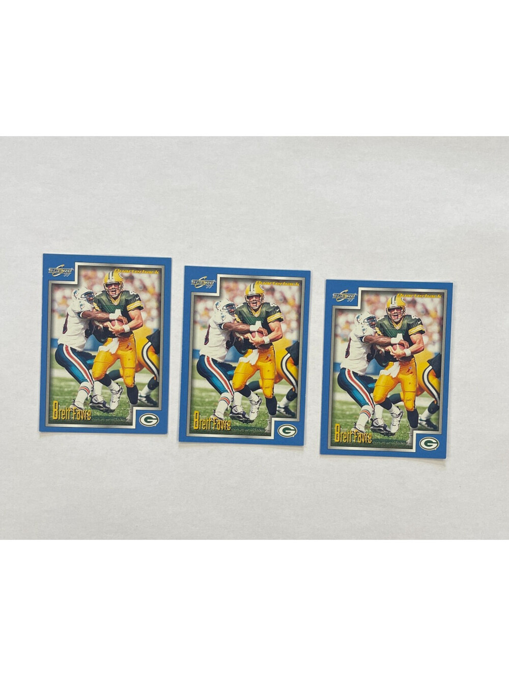 1999 Score Brett Favre Green Bay Packers Football 3 Cards Lot